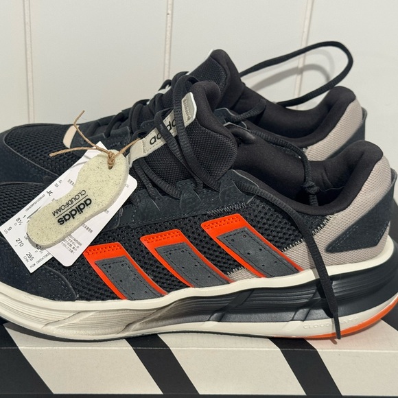Adidas NWT Men's Black and Orange Running Shoes - Picture 3 of 12